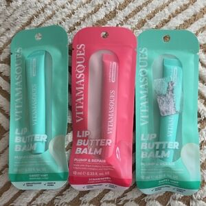 VITAMASQUES Lip Butter Balm Set - Mint and Strawberry